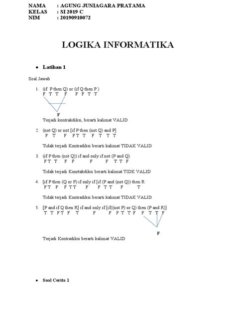 contoh soal logika informatika ut