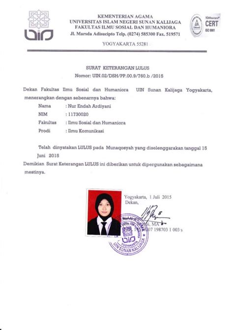 contoh surat keterangan lulus tk