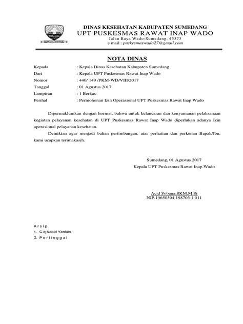 contoh surat nota