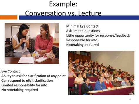 conversation vs lecture