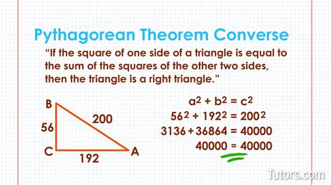 converse of the pythagorean theorem is it a right triangle calculator