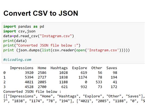 convert csv to json example