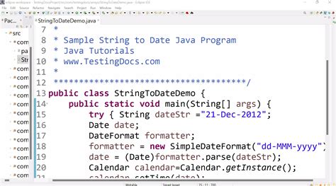 convert date data type to string in java