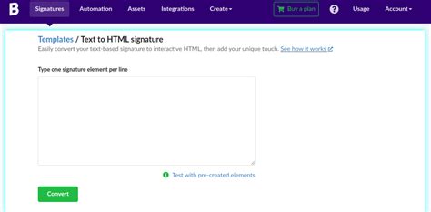 convert email signature to html online