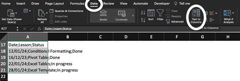 convert excel column to text file separated by semicolon