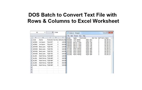 convert excel columns to text file
