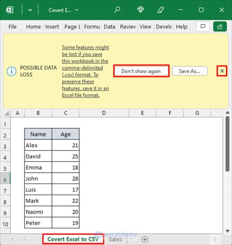 convert excel file to csv comma delimited