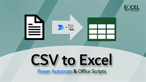 convert excel file to csv power automate