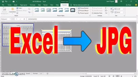 convert excel file to jpg format online