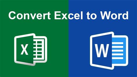 convert excel file to word format