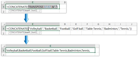 convert excel list to comma separated string