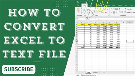 convert excel to text file online free
