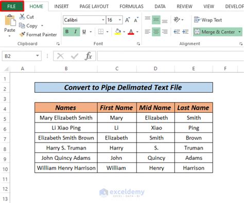 convert excel to text file with space delimiter