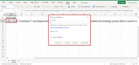 convert html to text in excel