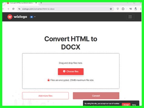 convert html to word