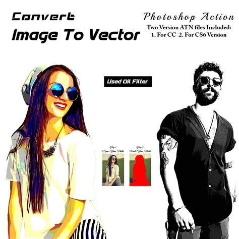 convert image to vector photoshop action