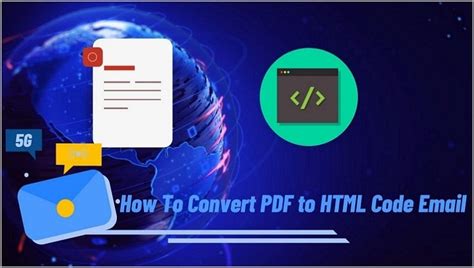 convert pdf to html code for email