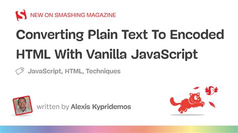 convert plain text to html javascript