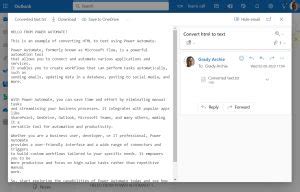 convert plain text to html power automate