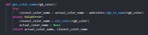convert rgb values to color name python