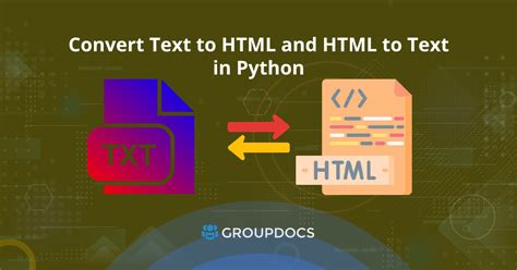 convert text file to html python