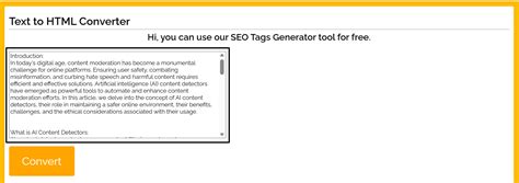 convert text to html online free
