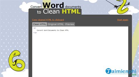 convert to clean html