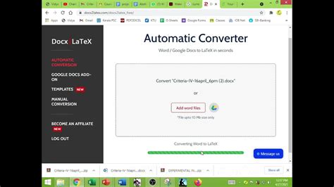 convert word file to latex code