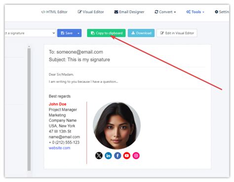 convert word to html email signature