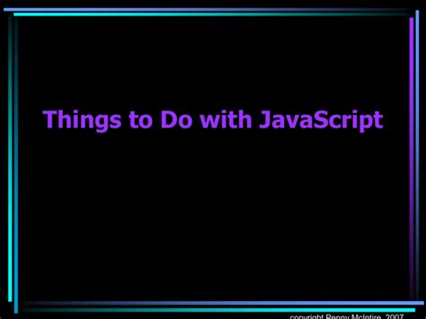 cool things to do with javascript on a website