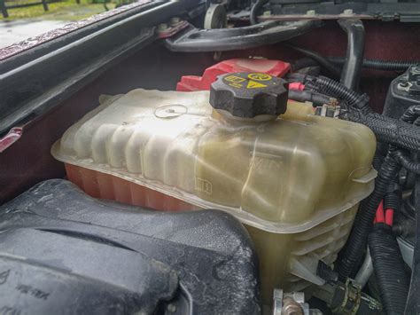 coolant overflow tank not draining