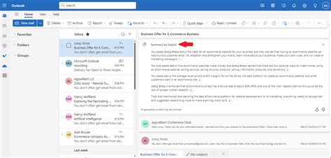 copilot summarize email