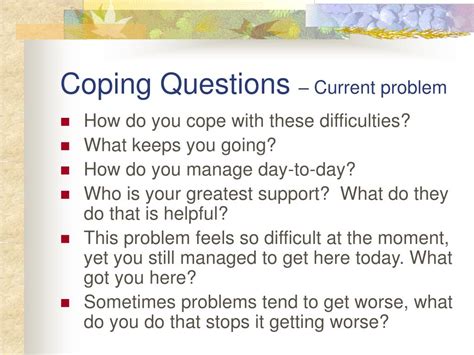 coping questions examples