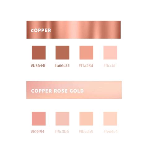 copper rose gold colour code