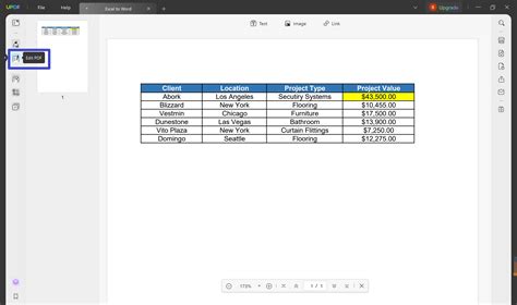 copy excel data to word table