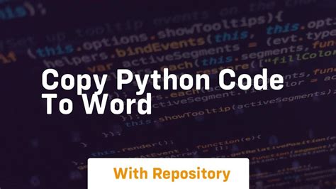 copy python code to word with syntax highlighting
