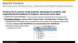 cordova create project