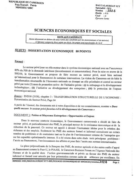 correction dissertation bac ses 2024