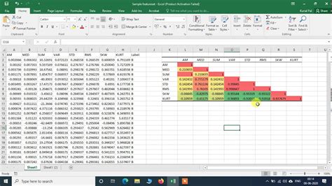correlation matrix excel data analysis