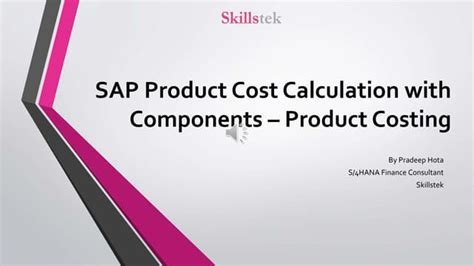 costing module in sap