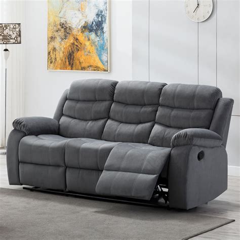 couch with recliners on ends
