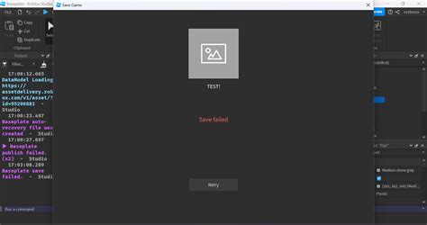 could not save game settings roblox studio