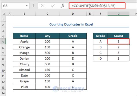 count and remove duplicates in excel