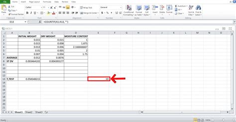 count empty cells in excel spreadsheet
