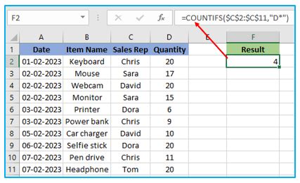 count formula in excel with 2 conditions