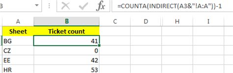 count number of rows in multiple excel sheets and return values to a summary sheet