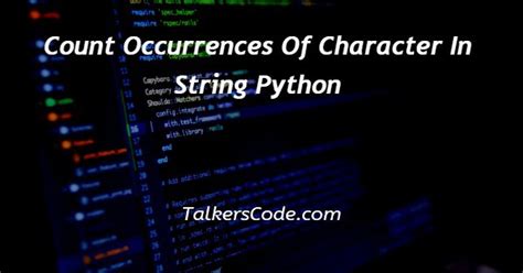count occurrences of character in string python