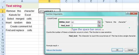 count spaces in excel