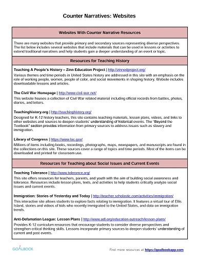 counter narrative examples in literature