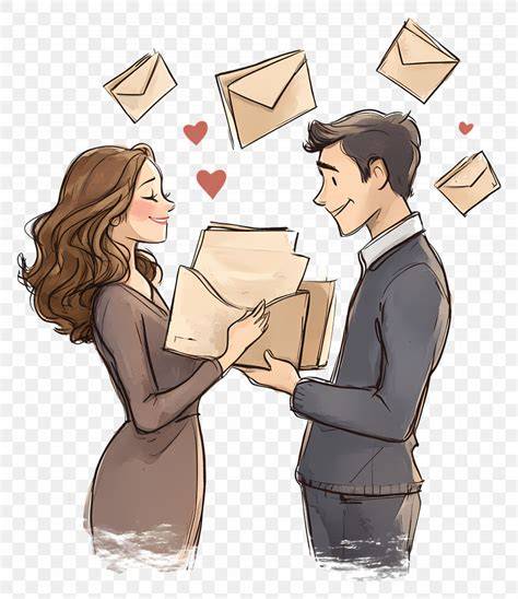 couple exchanging letters